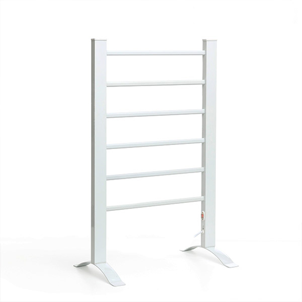 6-stavs elektrisk håndklædetørrer 90 W, hvid