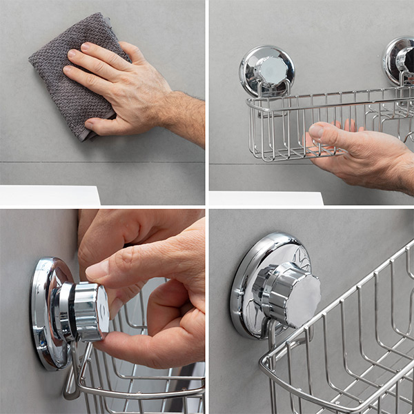 Brusehylde med sugekop