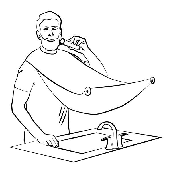 Skægforklæde til trimning