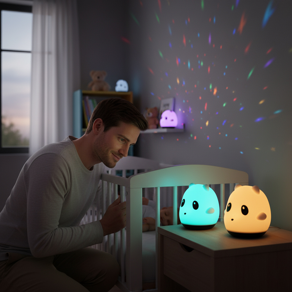 Genopladelig natlampe panda