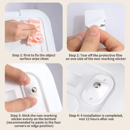 Selvklæbende mini­hjul – 4 stk