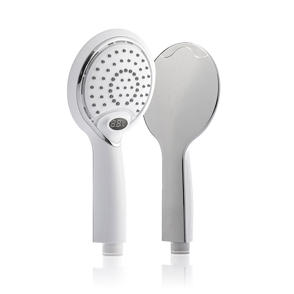 Brusehoved med temperatursensor