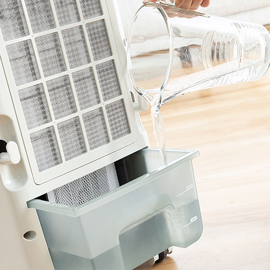 Portabel fordampningsluftkøler 4,5 L 70W grå